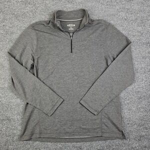 Orvis 1/4 Zip Pullover Shirt Mens L Classic Collection Gray Stretch Lightweight